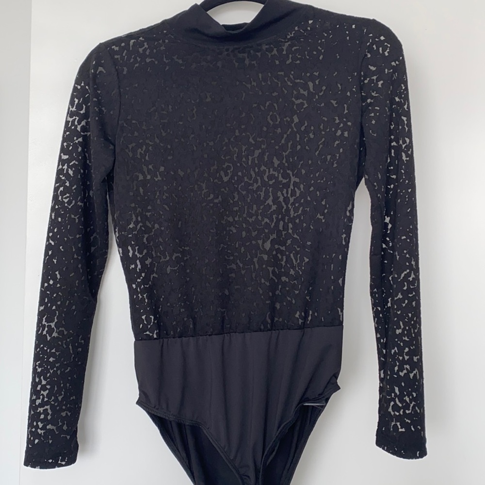Black All Saints sheer body suit US 4 never worn